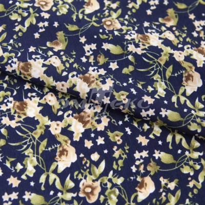 Плательная ткань "Фламенко" 1.1, 80 гр/м2, шир.150 см, принт растительный - купить в Воткинске. Цена 241.49 руб.