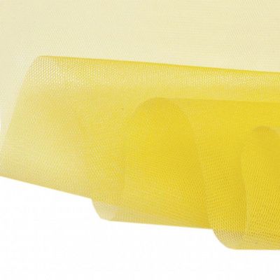 Фатин жесткий 16-68, 22 гр/м2, шир.180см, цвет жёлтый - купить в Воткинске. Цена 89.29 руб.