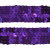 Тесьма с пайетками 12, шир. 20 мм/уп. 25+/-1 м, цвет фиолет - купить в Воткинске. Цена: 778.19 руб.