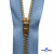 Молнии джинсовые металл т-5, 18 см латунь (YG), цв.-деним (231) - купить в Воткинске. Цена: 22.80 руб.