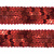 Тесьма с пайетками 3, шир. 20 мм/уп. 25+/-1 м, цвет красный - купить в Воткинске. Цена: 778.19 руб.