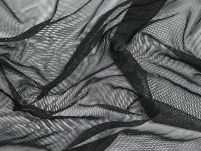 Сетка стрейч (7,81м/кг), 80 гр/м2, шир.160 см, цвет чёрный - купить в Воткинске. Цена 1 911.27 руб.