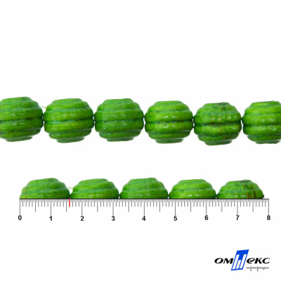 0309-Бусины деревянные "ОмТекс", 16 мм, упак.50+/-3шт, цв.019-зеленый - купить в Воткинске. Цена: 62.22 руб.