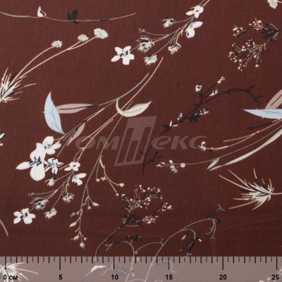 Плательная ткань "Фламенко" 2.2, 80 гр/м2, шир.150 см, принт растительный - купить в Воткинске. Цена 239.03 руб.