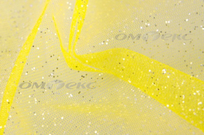Сетка Глиттер, 40 гр/м2, шир.160см, цвет жёлтый - купить в Воткинске. Цена 163.01 руб.