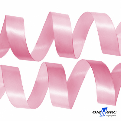 050-нежно-розовый Лента атласная упаковочная (В) 85+/-5гр/м2, шир.25 мм (1/2), 25+/-1 м - купить в Воткинске. Цена: 53.96 руб.