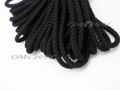 Шнур В-035 4 мм круп.плетение 100 м черный - купить в Воткинске. Цена: 156.40 руб.