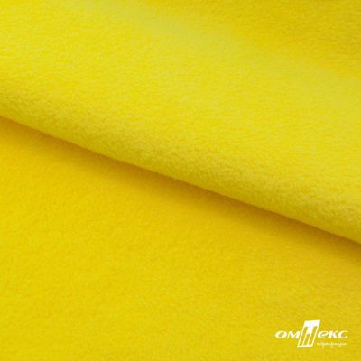 Флис DTY 14-0760, 240 г/м2, шир. 150 см, цвет яркий желтый - купить в Воткинске. Цена 640.46 руб.