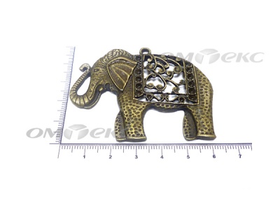 Декоративный элемент для творчества из металла "Слон"  - купить в Воткинске. Цена: 26.66 руб.