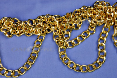 Цепь металл декоративная №11 (17*13) золото (10+/-1 м)  - купить в Воткинске. Цена: 1 341.87 руб.