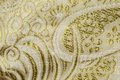Ткань костюмная жаккард №5, 140 гр/м2, шир.150см, цвет золото - купить в Воткинске. Цена 383.29 руб.