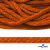 Шнур плетеный d-6 мм, 70% хлопок 30% полиэстер, уп.90+/-1 м, цв.1066-апельсин - купить в Воткинске. Цена: 588 руб.
