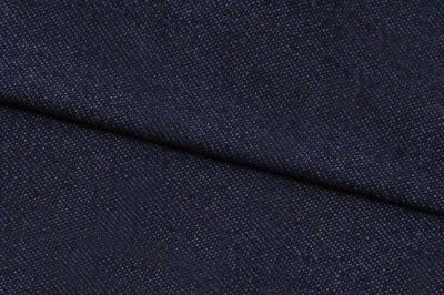 Ткань джинсовая №96, 160 гр/м2, шир.148см, цвет т.синий - купить в Воткинске. Цена 350.42 руб.