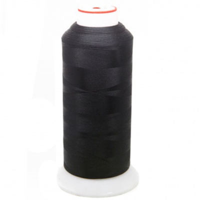 Нитки текстурированные некручёные, намот. 5 000 м, цвет чёрный - купить в Воткинске. Цена: 70.43 руб.