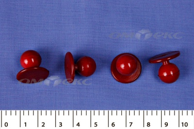 Пуговица поварская "Пукля", 10 мм, цвет красный - купить в Воткинске. Цена: 2.28 руб.