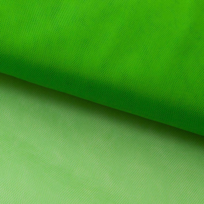 Фатин матовый 16-146, 12 гр/м2, шир.300см, цвет зелёный - купить в Воткинске. Цена 112.70 руб.