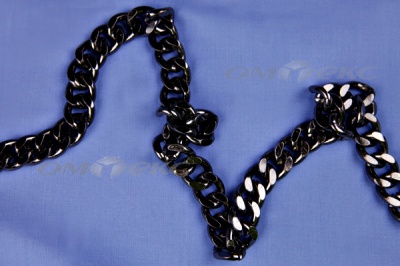 Цепь металл декоративная №9 (13,5*16,5) черная (10+/-1 м)  - купить в Воткинске. Цена: 808.92 руб.