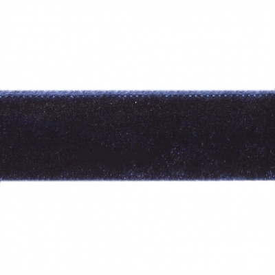Лента бархатная нейлон, шир.12 мм, (упак. 45,7м), цв.180-т.синий - купить в Воткинске. Цена: 411.60 руб.