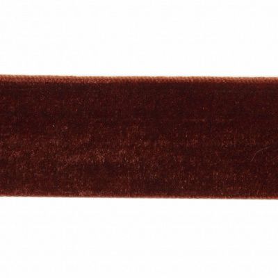 Лента бархатная нейлон, шир.25 мм, (упак. 45,7м), цв.120-шоколад - купить в Воткинске. Цена: 981.09 руб.