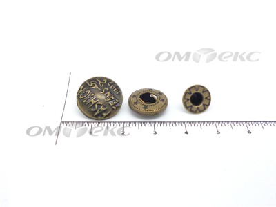 Кнопки металл 15 мм альфа антик с рис.№3  - купить в Воткинске. Цена: 2.90 руб.
