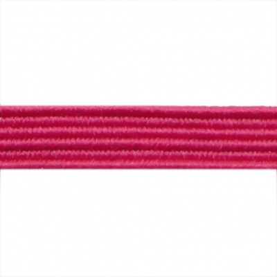 Резиновые нити с текстильным покрытием, шир. 6 мм ( упак.30 м/уп), цв.- 84-фуксия - купить в Воткинске. Цена: 155.22 руб.