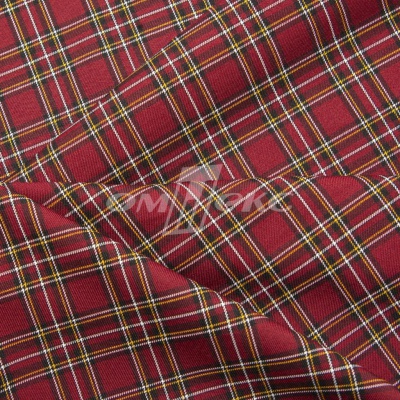 Ткань костюмная клетка 24379 2012, 230 гр/м2, шир.150см, цвет бордовый/бел/жел - купить в Воткинске. Цена 545.24 руб.