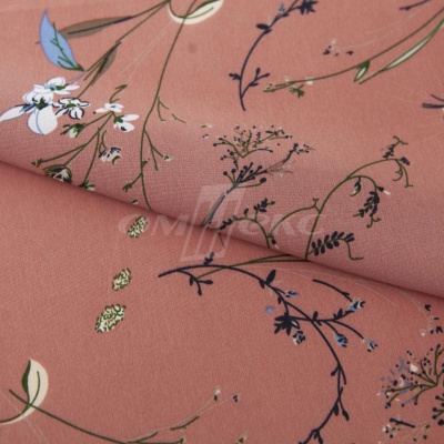 Плательная ткань "Фламенко" 2.1, 80 гр/м2, шир.150 см, принт растительный - купить в Воткинске. Цена 311.05 руб.
