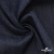 Ткань костюмная "Джинс" с начесом, 320 г/м2, 80% хлопок 20%полиэстер, шир. 160 см, т.синий - купить в Воткинске. Цена 492.24 руб.