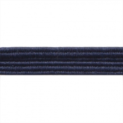 Резиновые нити с текстильным покрытием, шир. 6 мм ( упак.30 м/уп), цв.- 117-т.синий - купить в Воткинске. Цена: 152.05 руб.