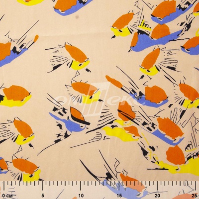 Плательная ткань "Софи" 14.1, 75 гр/м2, шир.150 см, принт птицы - купить в Воткинске. Цена 241.49 руб.