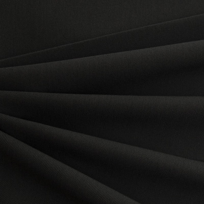 Костюмная ткань с вискозой "Меган", 210 гр/м2, шир.150см, цвет чёрный - купить в Воткинске. Цена 378.55 руб.