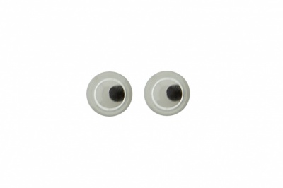 Глазки для игрушек, круглые, с бегающими зрачками, 6 мм/упак.100+/-5 шт, цв. -черно-белые - купить в Воткинске. Цена: 30.13 руб.