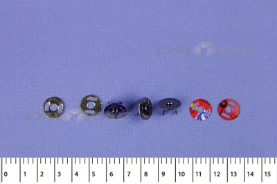 Кнопки магнитные МКМ-02, диам. 18 мм, чёрный никель - купить в Воткинске. Цена: 14.49 руб.