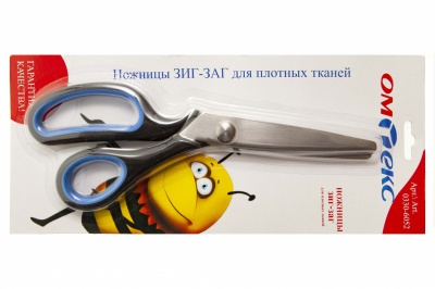 Ножницы арт.0330-6052 "ЗИГ-ЗАГ" 5 мм, для плотных тканей , 9"/ 229 мм - купить в Воткинске. Цена: 733.08 руб.