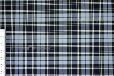 Ткань костюмная клетка Т7274 2004, 220 гр/м2, шир.150см, цвет т.синий/гол/бел - купить в Воткинске. Цена 