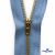 Молнии джинсовые металл т-4, 18 см латунь (YG), цв.-деним (231) - купить в Воткинске. Цена: 21.57 руб.