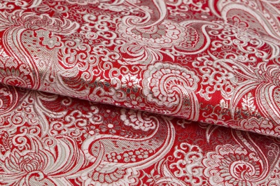 Ткань костюмная жаккард, 135 гр/м2, шир.150см, цвет красный№3 - купить в Воткинске. Цена 441.94 руб.