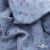 Ткань Муслин принт, 100% хлопок, 125 гр/м2, шир. 140 см, #2308 цв. 69 серо-голубой с цветком - купить в Воткинске. Цена 413.11 руб.