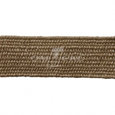 Тесьма отделочная полипропиленовая плетеная эластичная #2, шир. 40мм, цв.- соломенный - купить в Воткинске. Цена: 50.99 руб.