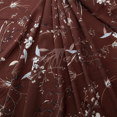 Плательная ткань "Фламенко" 2.2, 80 гр/м2, шир.150 см, принт растительный - купить в Воткинске. Цена 239.03 руб.