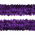 Тесьма с пайетками 12, шир. 30 мм/уп. 25+/-1 м, цвет фиолет - купить в Воткинске. Цена: 1 098.48 руб.