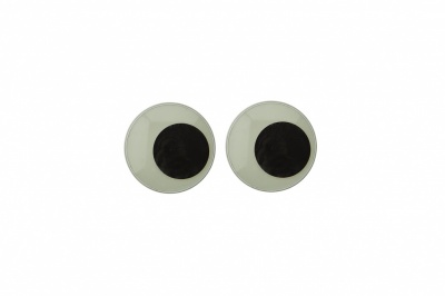 Глазки для игрушек, круглые, с бегающими зрачками, 8 мм/упак.50+/-2 шт, цв. -черно-белые - купить в Воткинске. Цена: 15.88 руб.