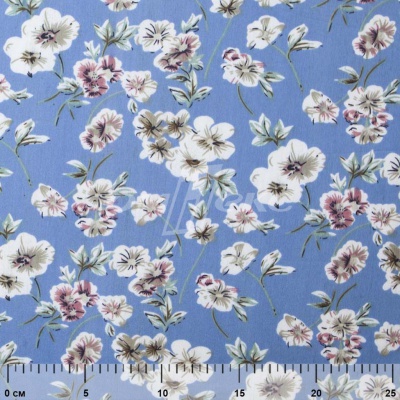 Плательная ткань "Фламенко" 12.1, 80 гр/м2, шир.150 см, принт растительный - купить в Воткинске. Цена 241.49 руб.