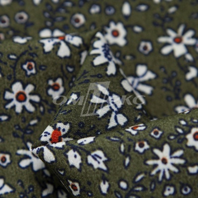 Плательная ткань "Фламенко" 11.2, 80 гр/м2, шир.150 см, принт растительный - купить в Воткинске. Цена 259.21 руб.