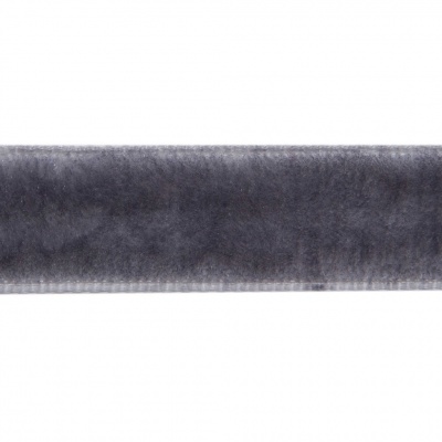 Лента бархатная нейлон, шир.12 мм, (упак. 45,7м), цв.189-т.серый - купить в Воткинске. Цена: 457.61 руб.