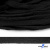 Шнур плетеный d-8 мм плоский, 70% хлопок 30% полиэстер, уп.85+/-1 м, цв.- чёрный - купить в Воткинске. Цена: 735 руб.