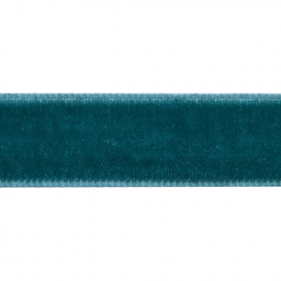 Лента бархатная нейлон, шир.12 мм, (упак. 45,7м), цв.65-изумруд - купить в Воткинске. Цена: 392 руб.