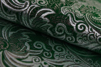 Ткань костюмная жаккард, 135 гр/м2, шир.150см, цвет зелёный№4 - купить в Воткинске. Цена 441.94 руб.