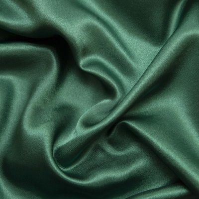 Поли креп-сатин 19-5420, 125 (+/-5) гр/м2, шир.150см, цвет зелёный - купить в Воткинске. Цена 155.57 руб.