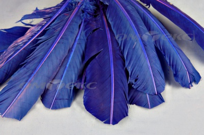 Декоративный Пучок из перьев, перо 23см/синий - купить в Воткинске. Цена: 12.34 руб.